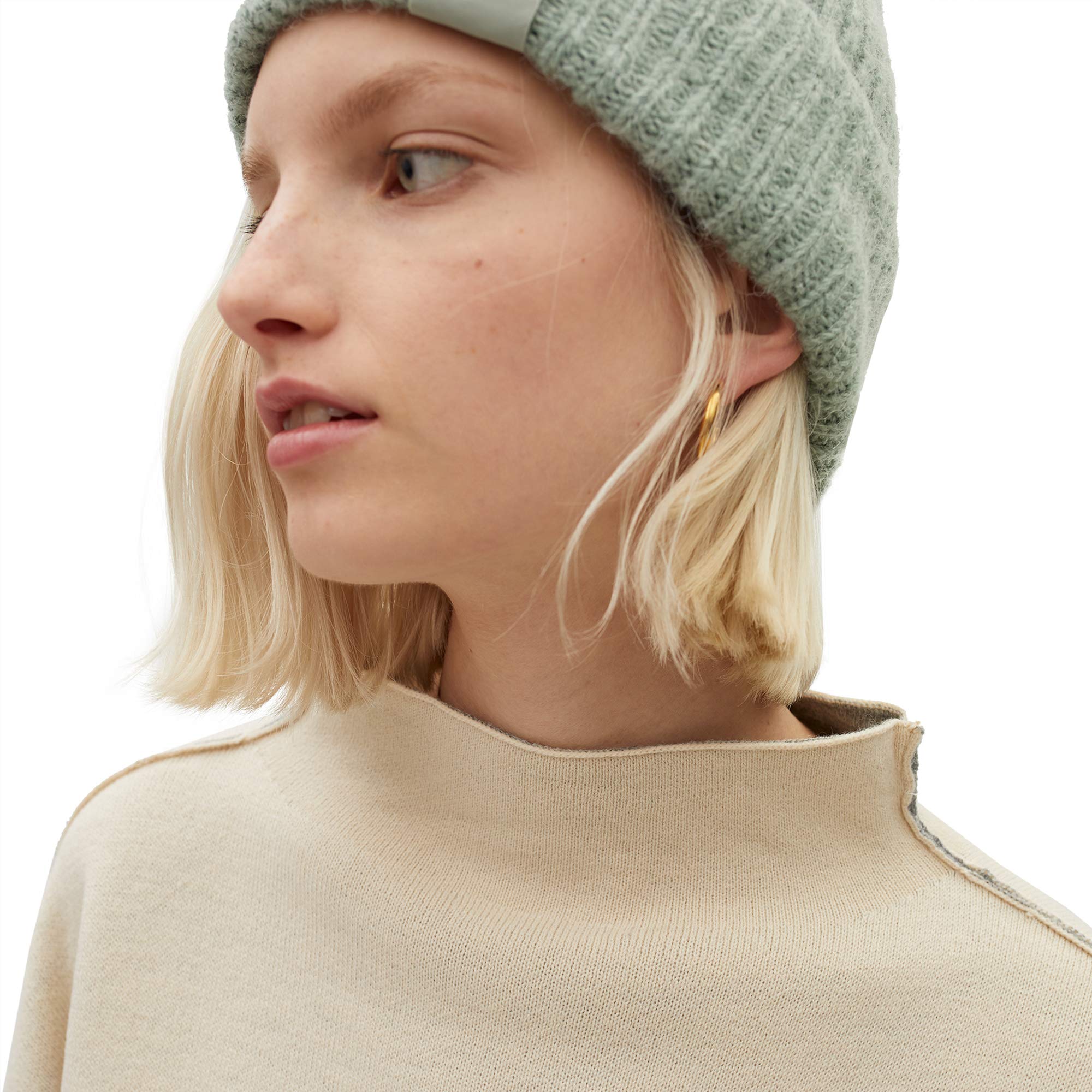 parfois-jersey-de-punto-reversible-con-cuello-alto-mujer-gris-talla-nica image 4