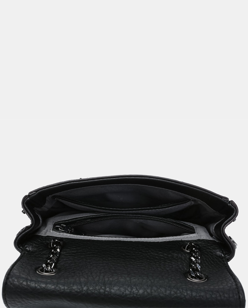 abbacino-bolso-hombro-peque-o-negro-reciclado-cuadros image 6