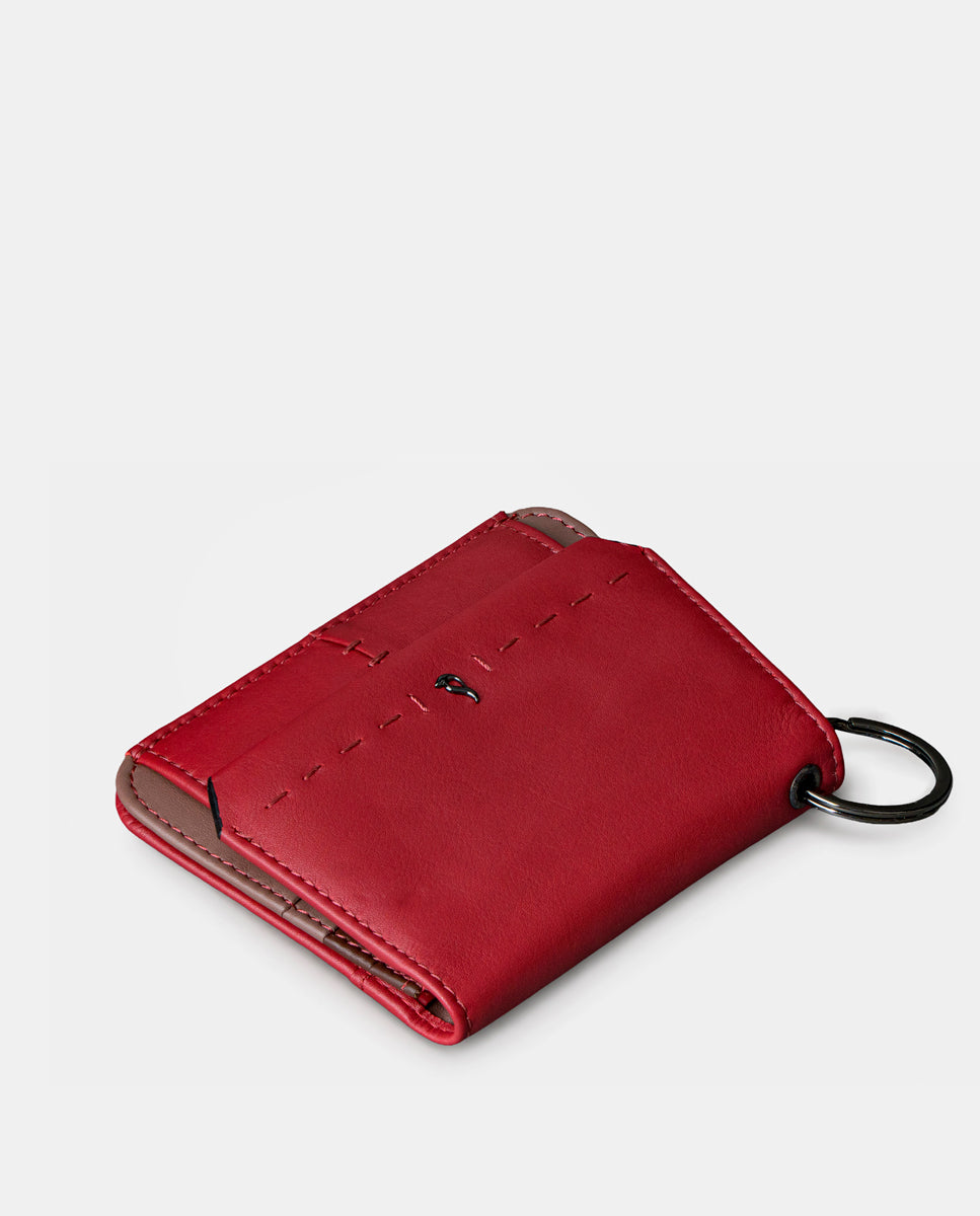 abbacino-monedero-mujer-piel-rojo-solapa-con-anilla-llaves image 5