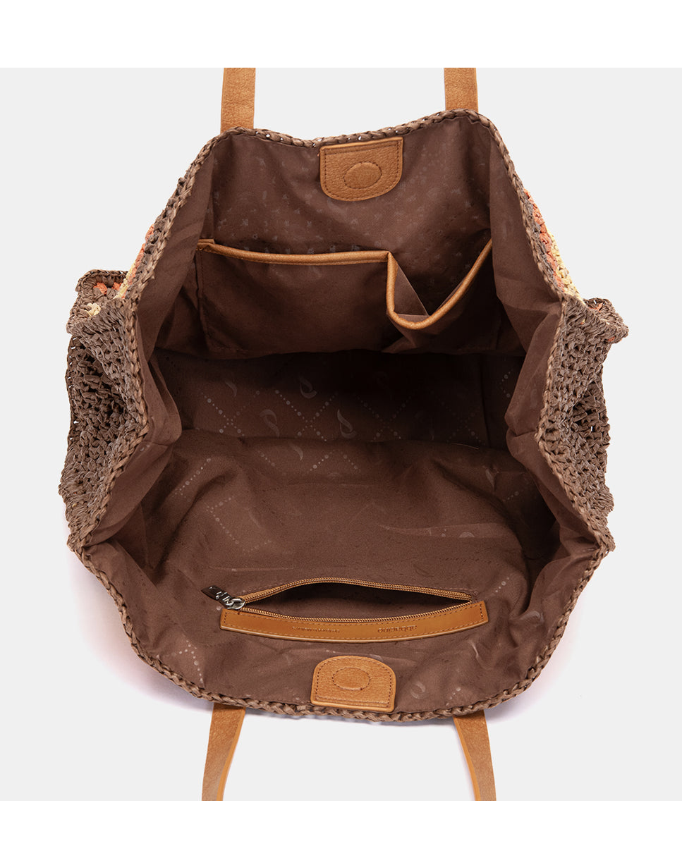 abbacino-capazo-rafia-a-rayas-cognac-shopper image 6