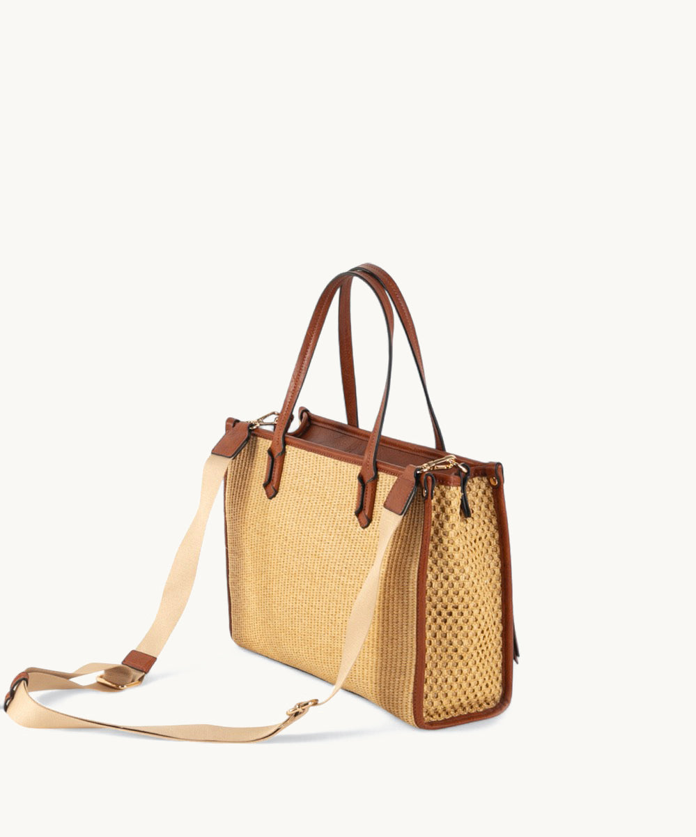 bolso-de-hombro-urban-briana-kbas-de-rafia-natural-y-cuero-sint-tico-marr-n image 6