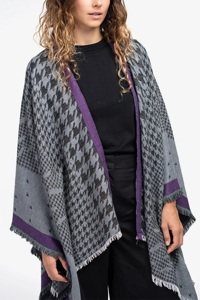 poncho-abbacino-gris-pata-de-gallo-de-fibras-suaves image 1