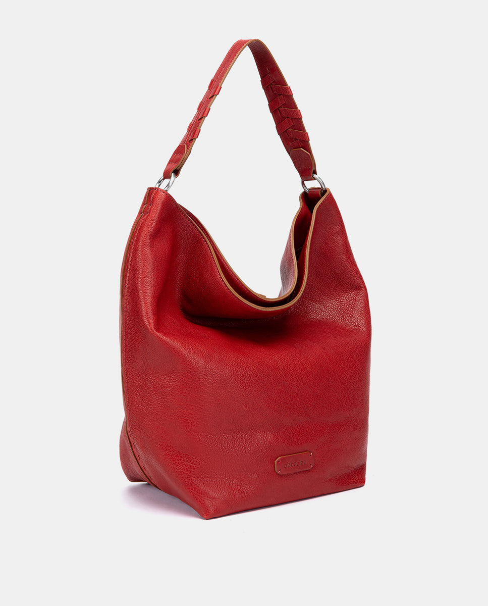 abbacino-bolso-hombro-hobo-piel-rojo-natural image 2