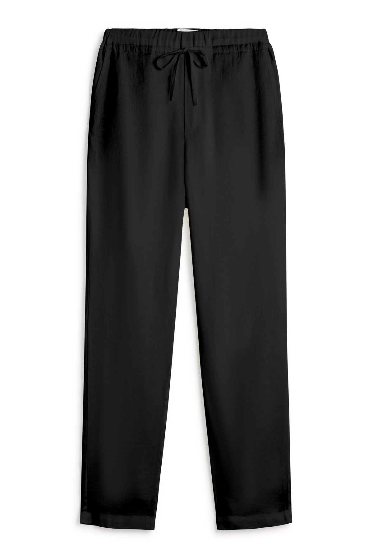 ecoalf-pantalones-indi-negro-para-mujer-pantal-n-de-lino-con-cintura-el-stica-y- image 6