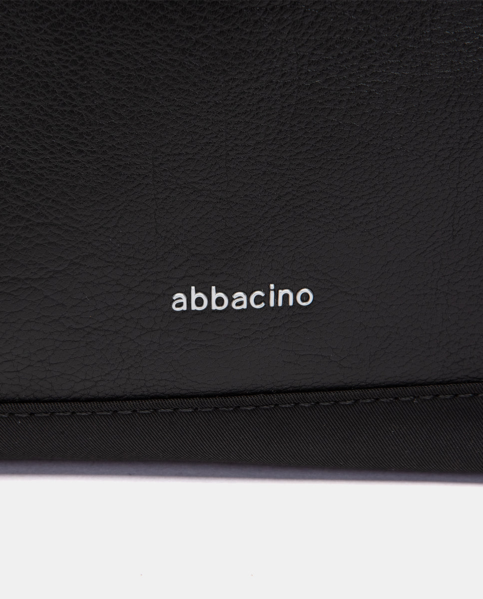 abbacino-bolso-de-hombro-hobo-negro-en-tejido-reciclado image 7