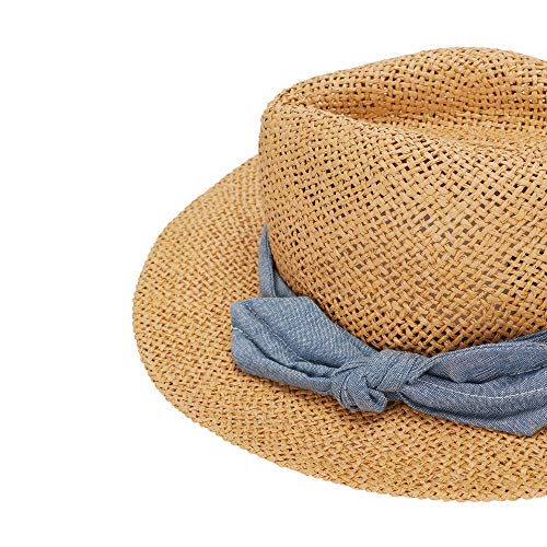 parfois-sombrero-trenzado-fedora-paja-de-papel-camel-con-cinta-a-contraste-mujer image 5