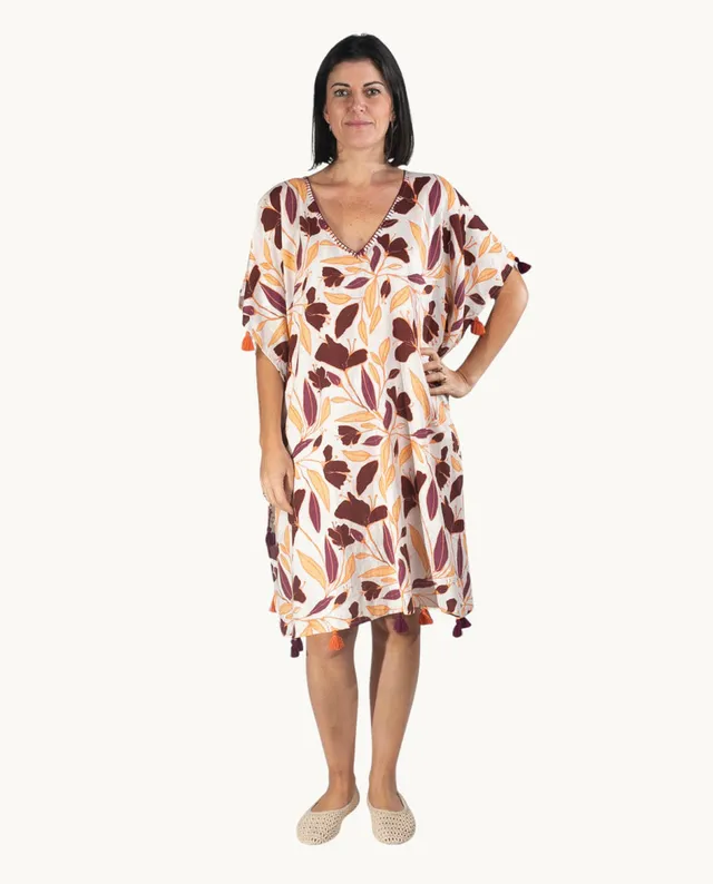 kbas-kurta-de-algod-n-talla-nica-color-marr-n-prenda-vers-til-de-temporada image 1