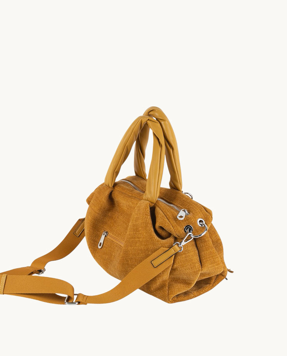 kbas-bolso-bowling-de-tejido-efecto-textura-color-mostaza-38x17x22-cm image 2