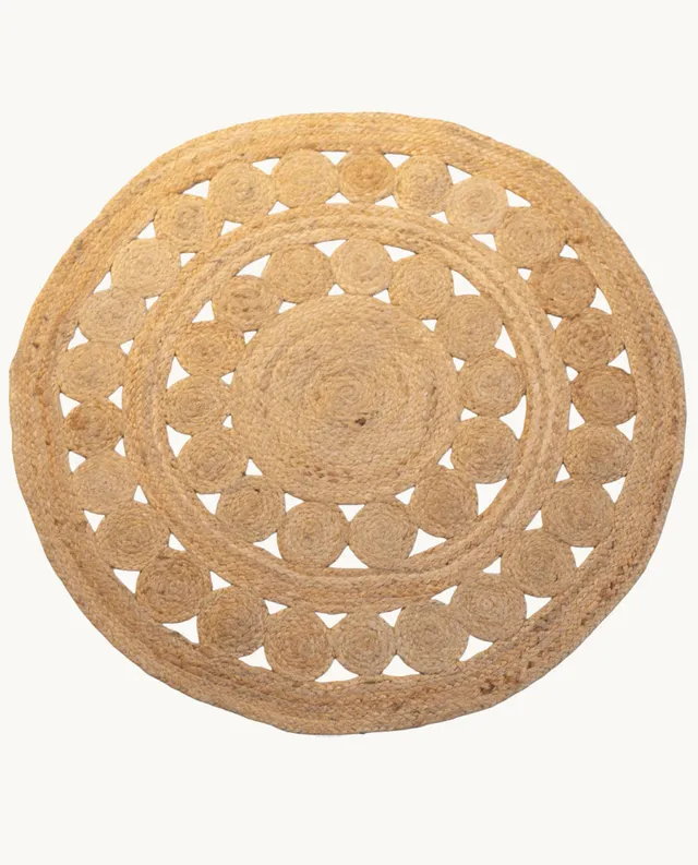 kbas-alfombra-redonda-de-yute-natural-180-cm-de-di-metro image 1