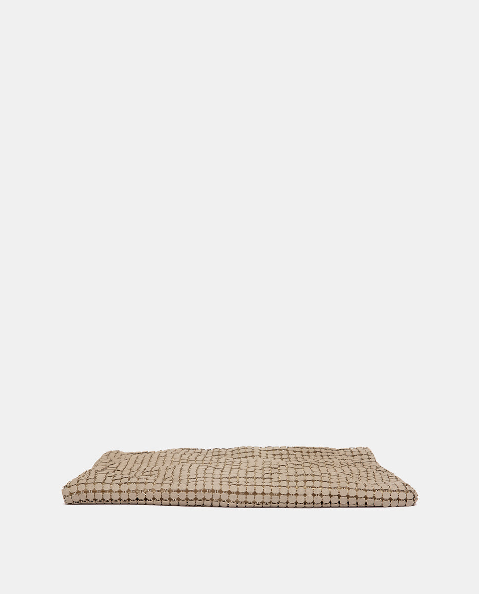 abbacino-bolso-de-fiesta-piramidal-malla-met-lica-beige image 4