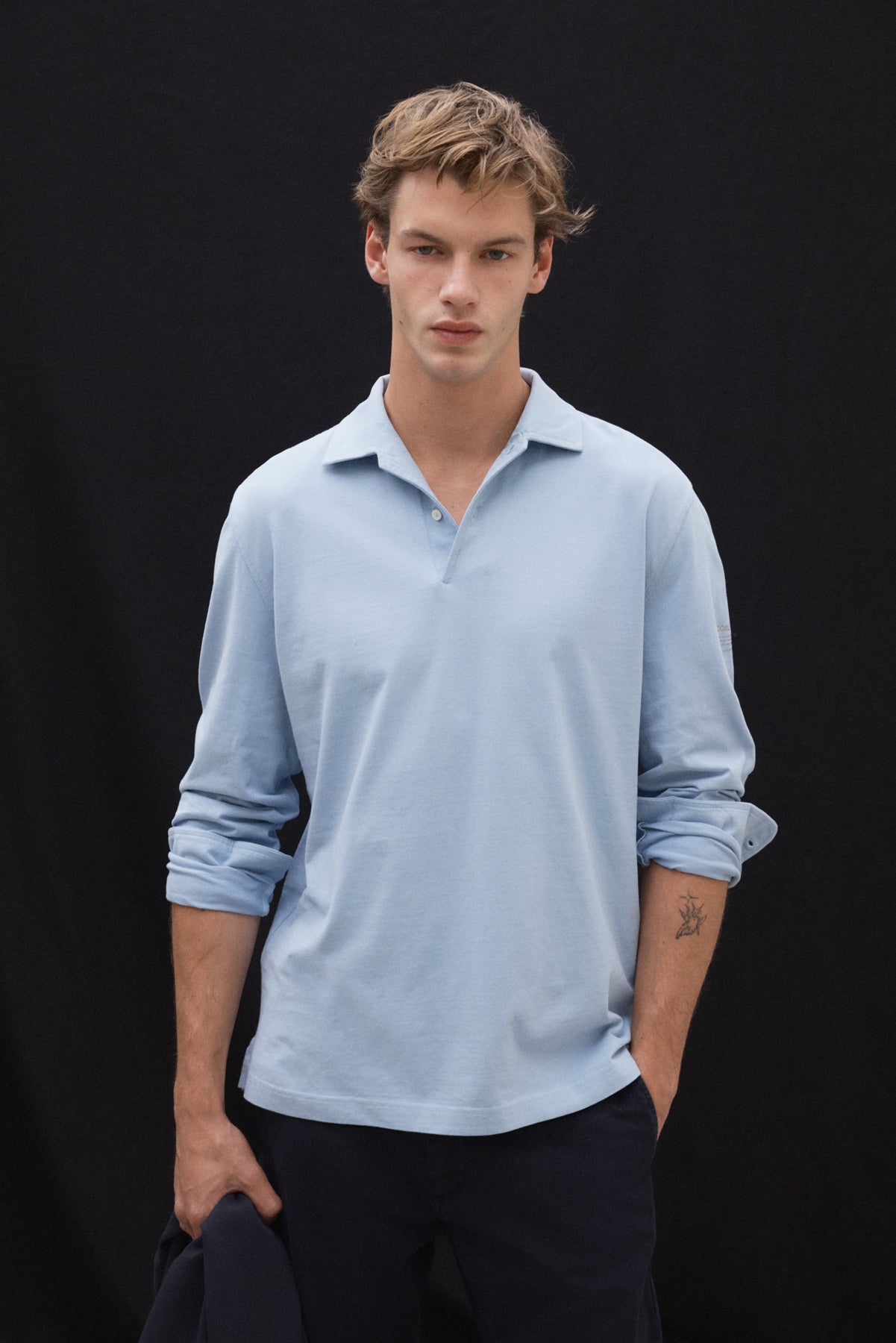 polo-patrick-ecoalf-azul-de-algod-n-reciclado-para-hombre image 4