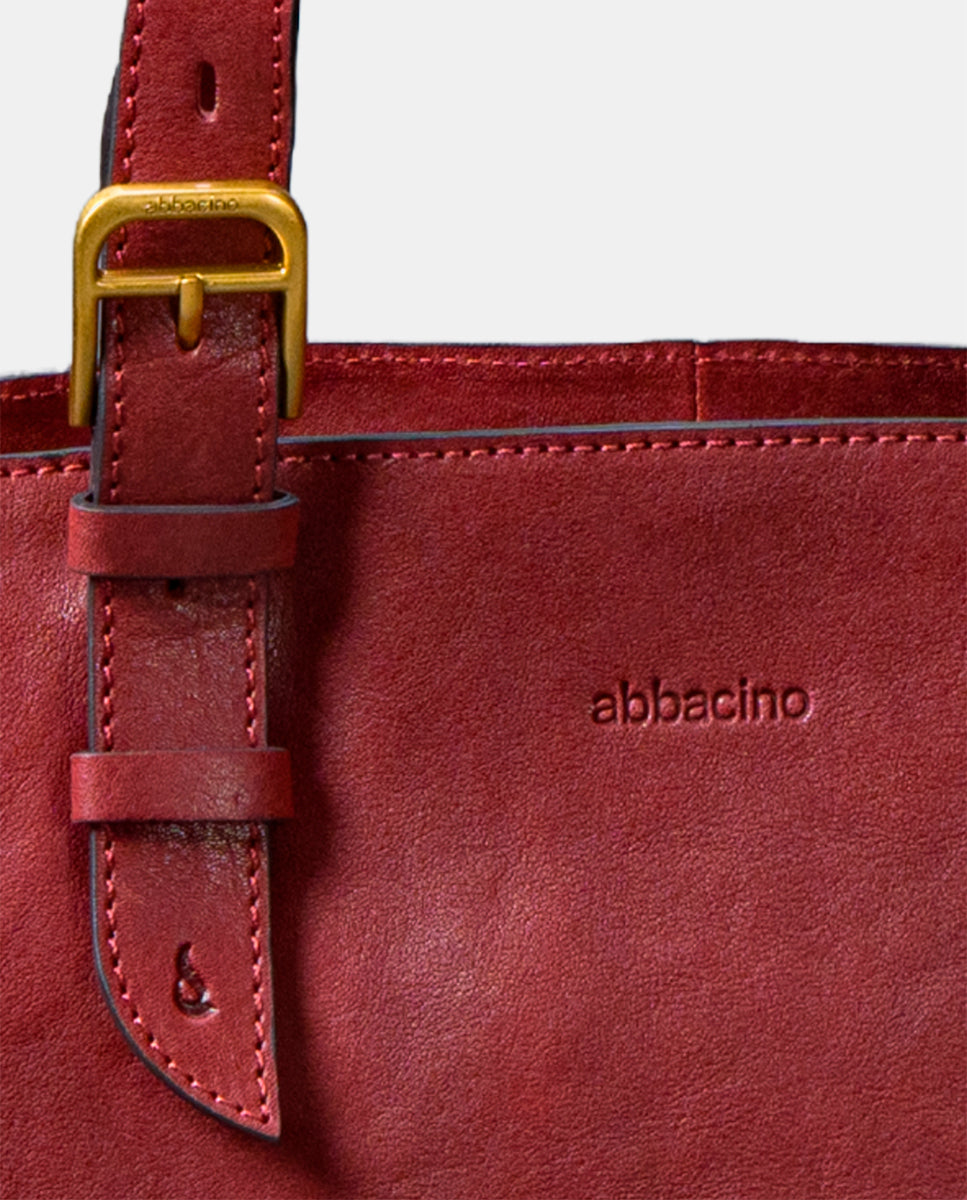 abbacino-shopper-en-piel-rojo-de-mujer-bolso-de-hombro-premium image 7