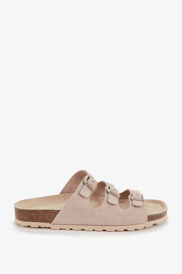 abbacino-sandalia-plana-piel-beige-triple-hebilla-bio image 1