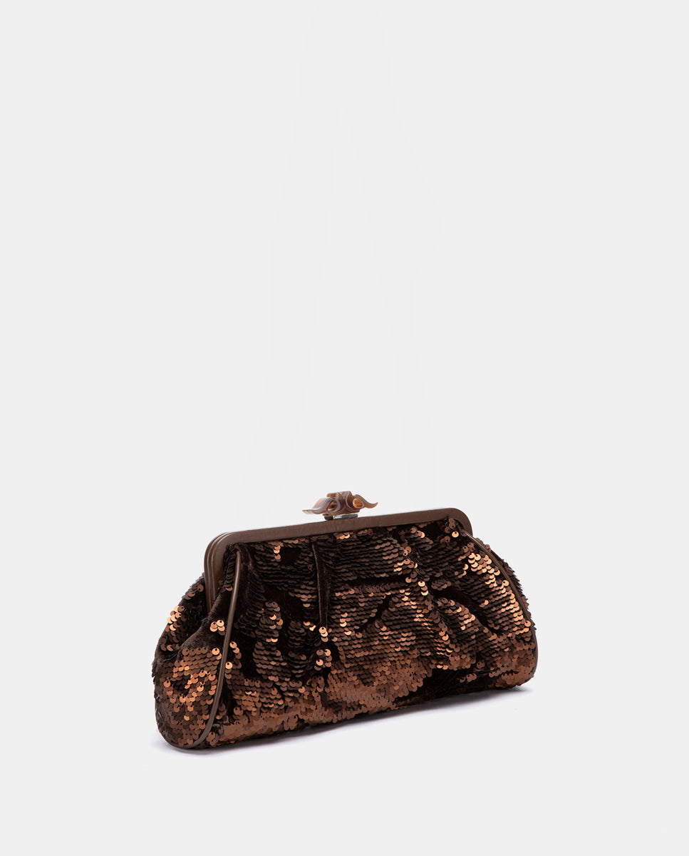 abbacino-bolso-fiesta-lentejuelas-marr-n-vintage-boquilla image 3