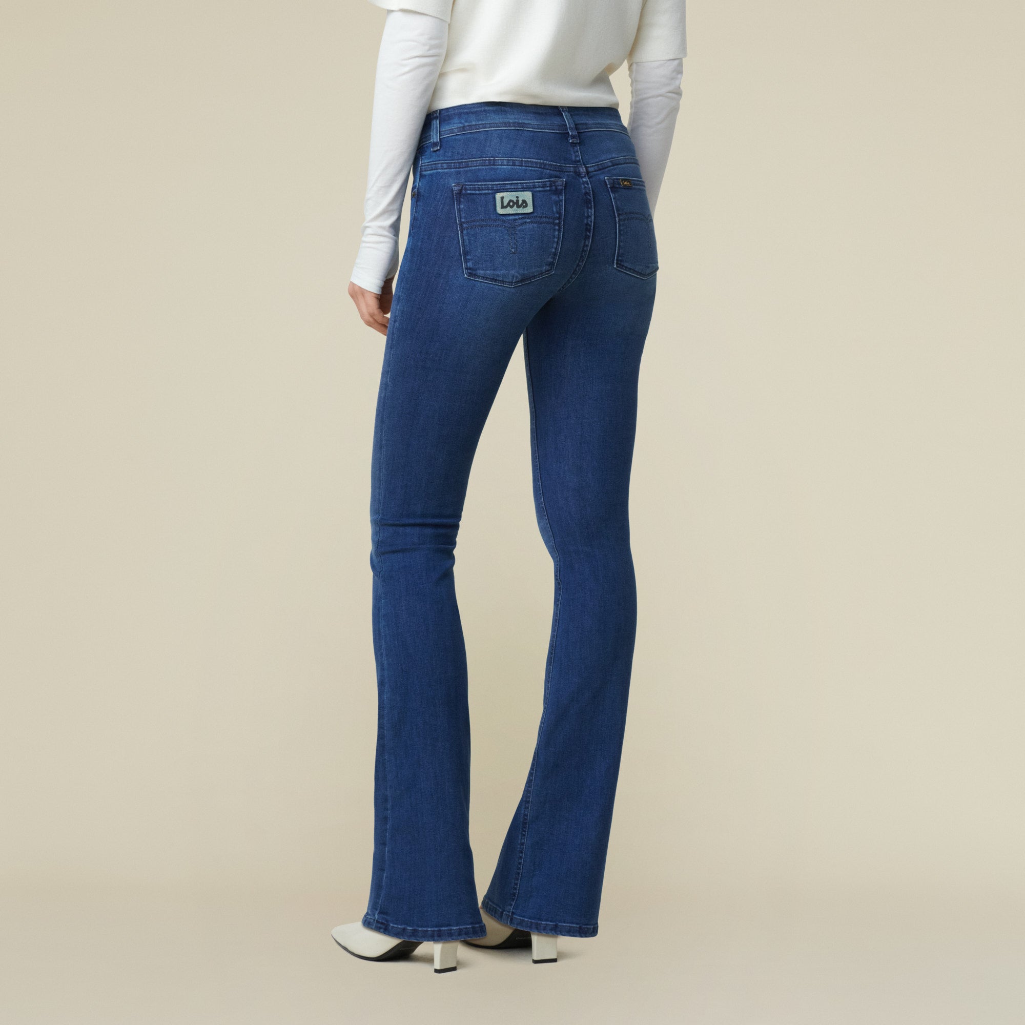 lois-melrose-pantal-n-de-mujer-tiro-alto-mezcla-algod-n-modal-tallas-24-31 image 3