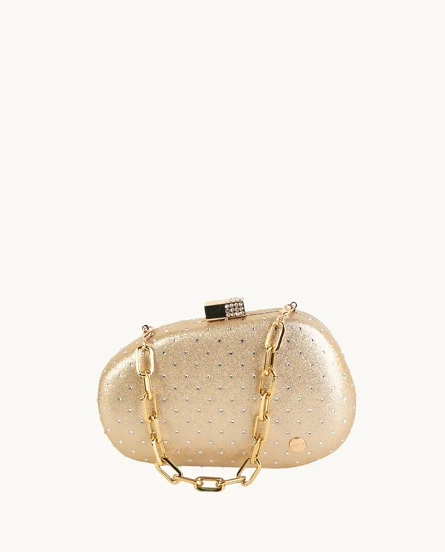 clutch-kbas-fiesta-laurel-de-piel-sint-tica-color-oro image 1