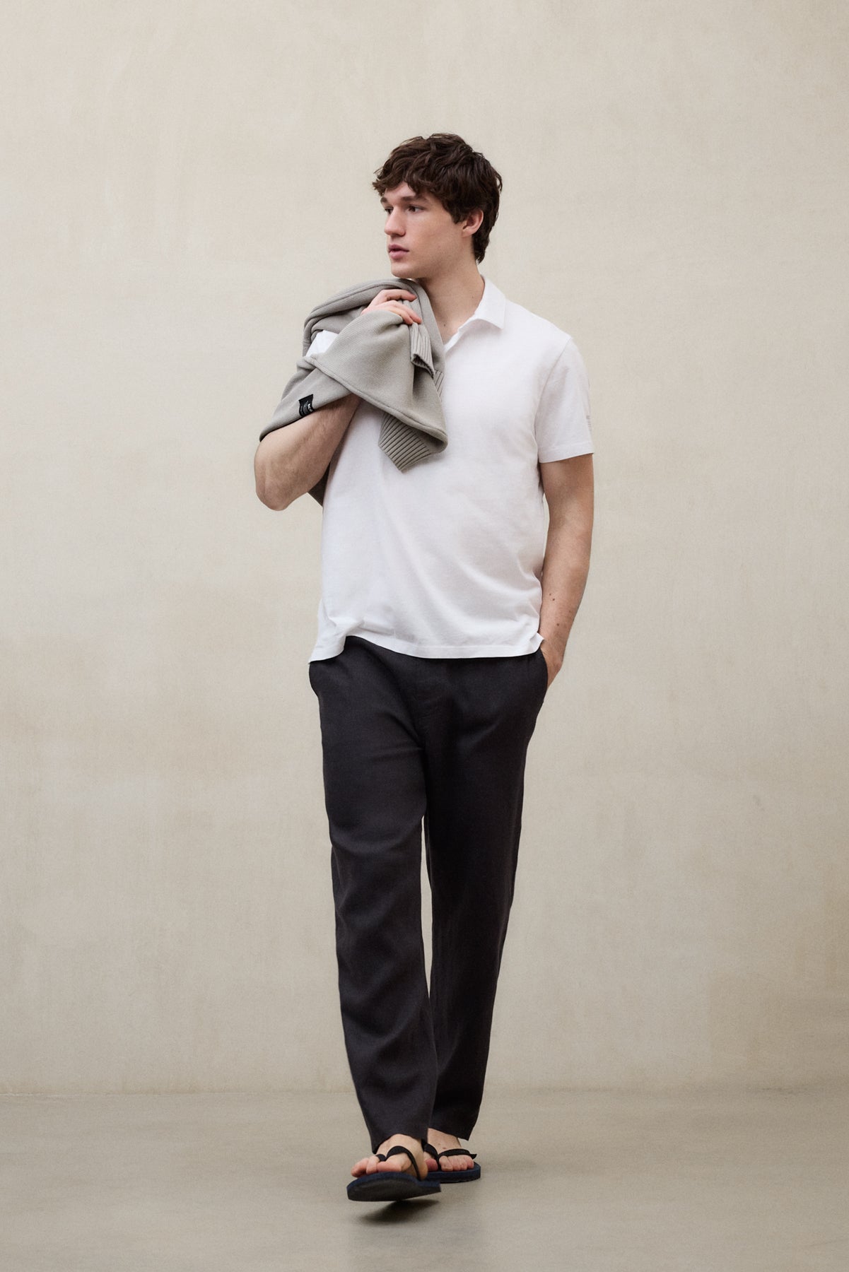 ecoalf-polo-de-punto-jersey-theo-blanco-de-algod-n-reciclado-para-hombre image 2