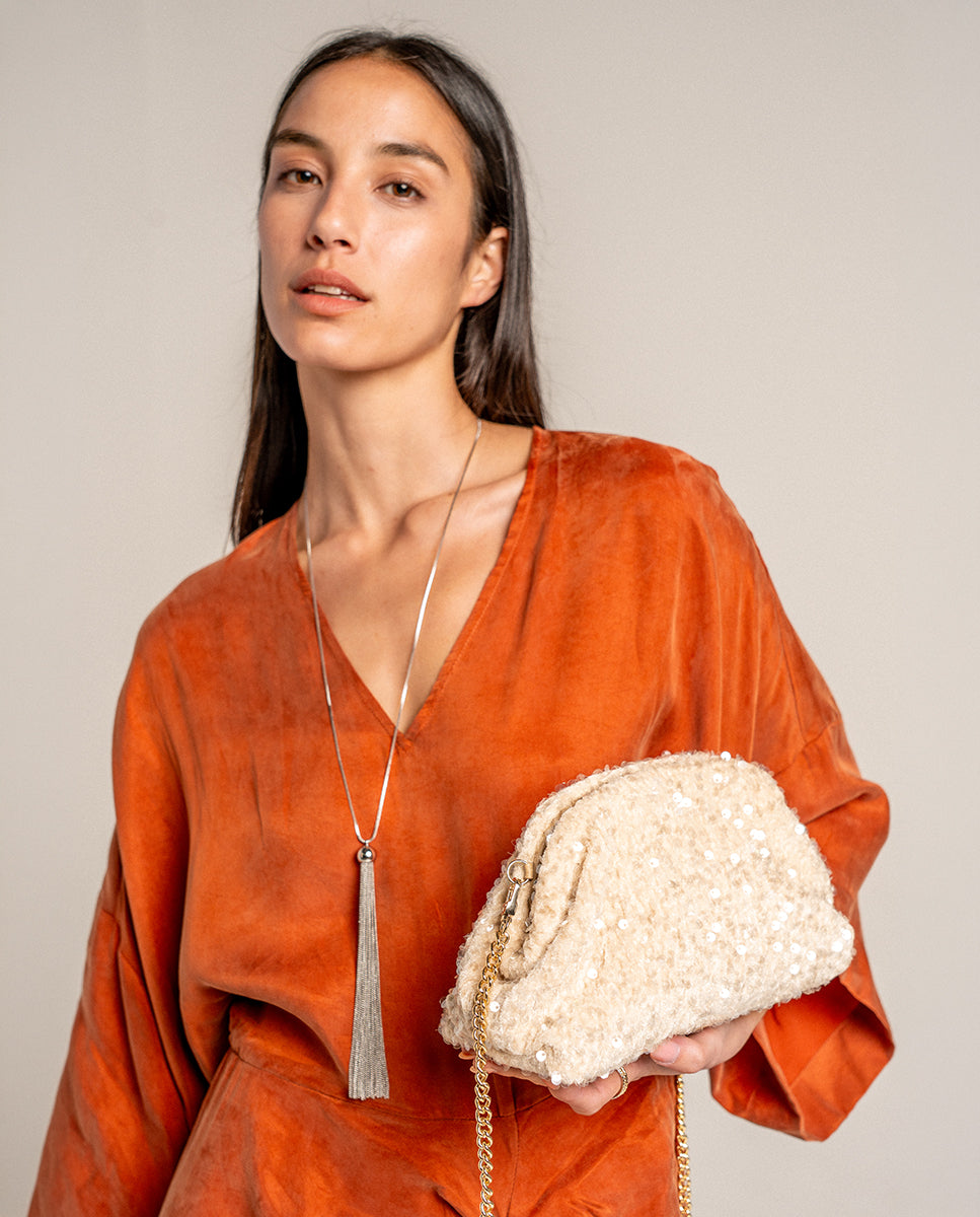 bolso-fiesta-abbacino-beige-lentejuelas-hombro image 2