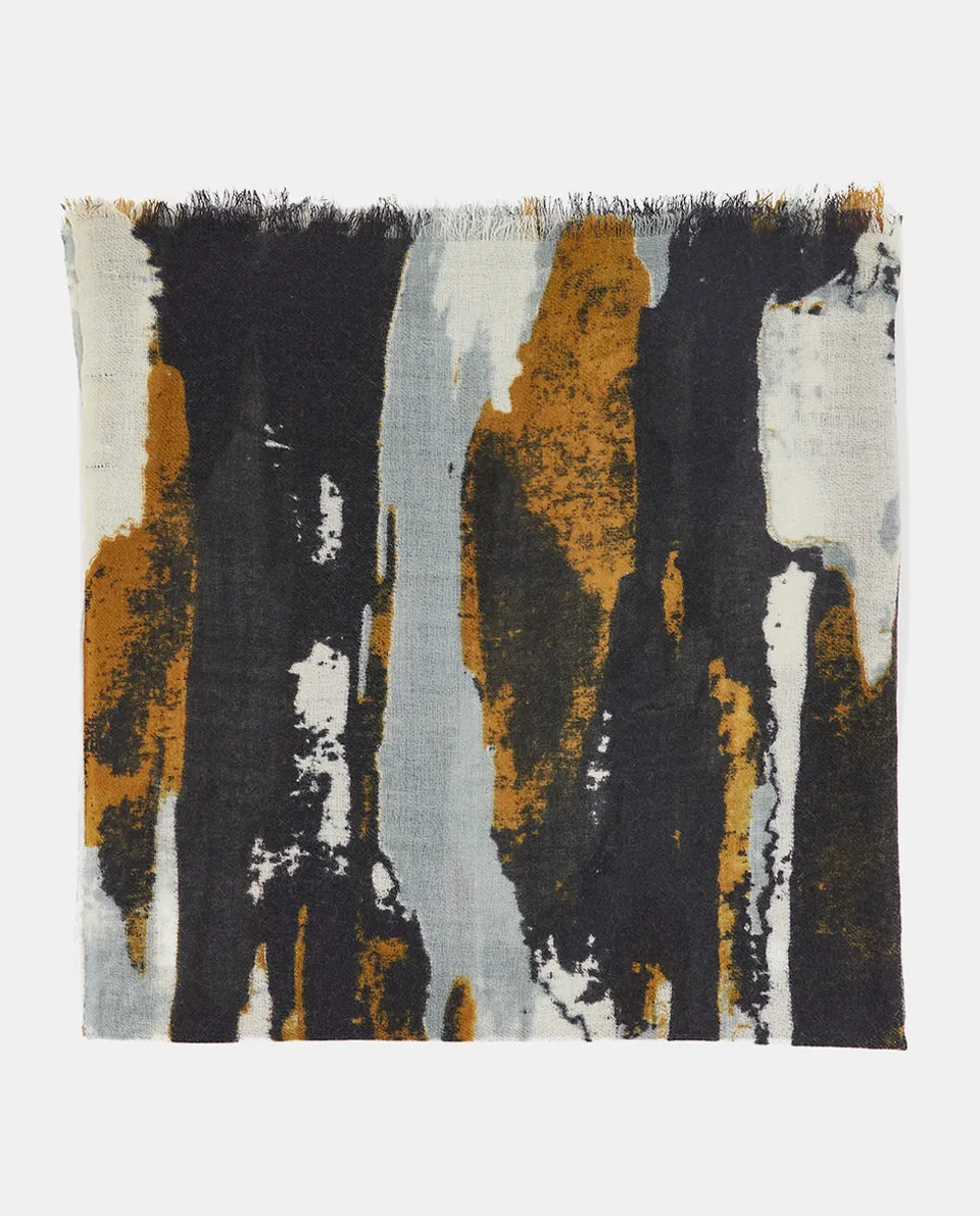pa-uelo-abbacino-lana-negro-estampado-abstracto image 1