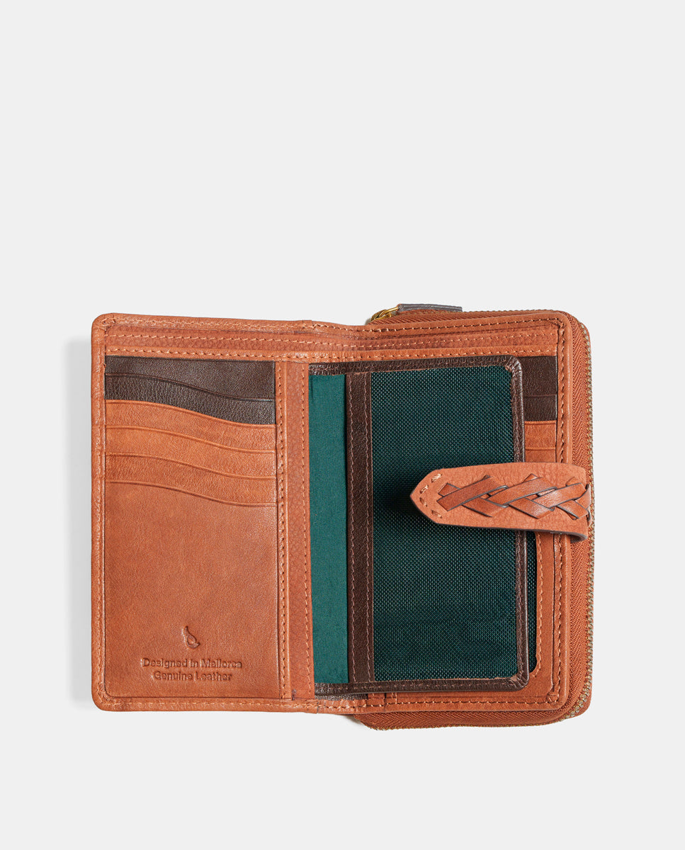 cartera-mediana-mujer-abbacino-piel-cognac image 2