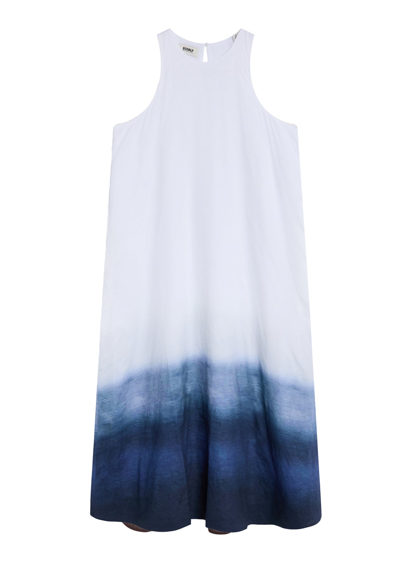 ecoalf-vestido-ukara-estampado-azul-marino-de-mujer-55-lino-fit-relajado-y-sin-m image 5