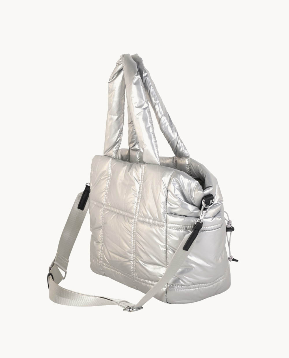 kbas-shopper-de-nylon-con-cremallera-color-plata image 2