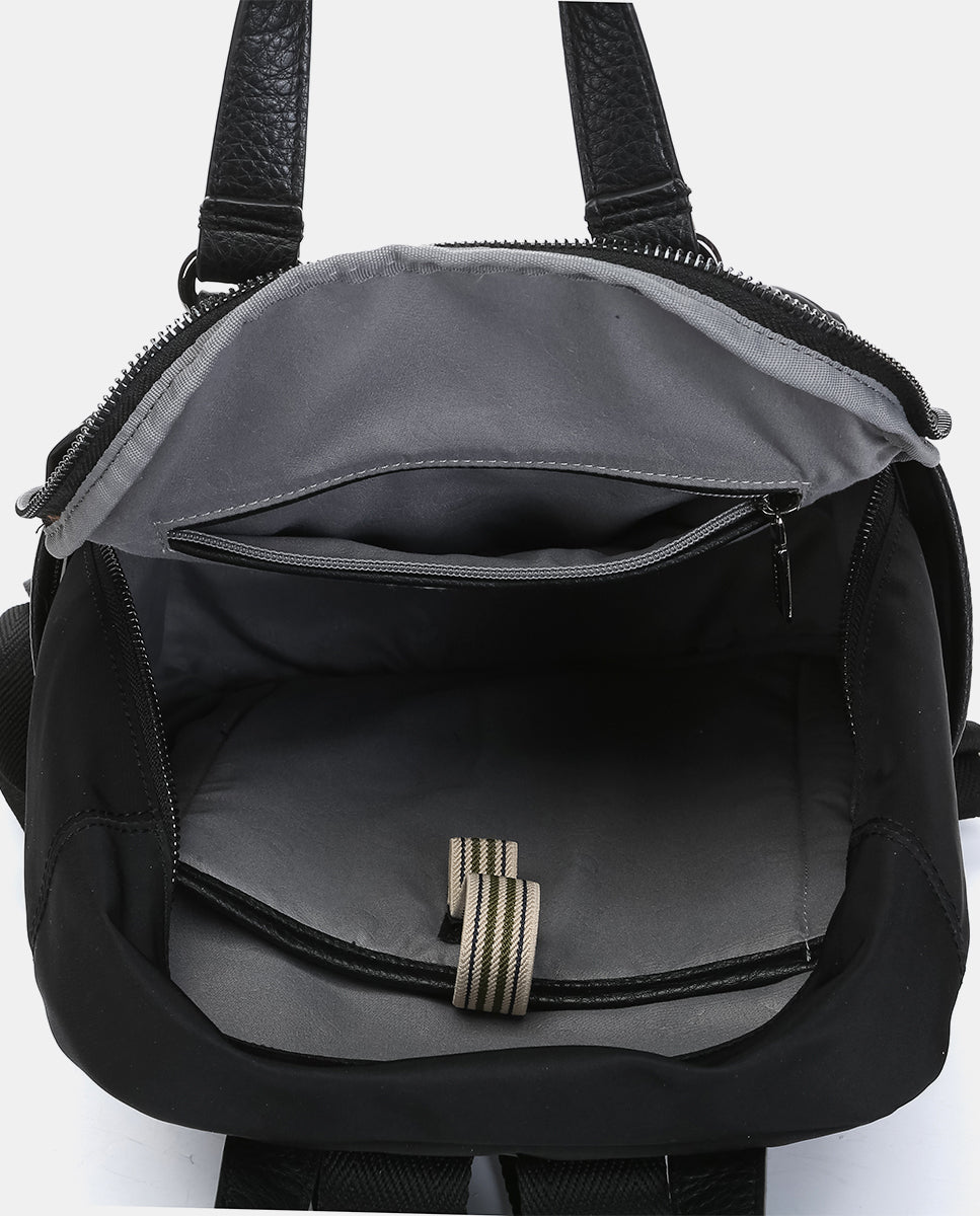 abbacino-mochila-nylon-reciclado-acolchado-negra image 5