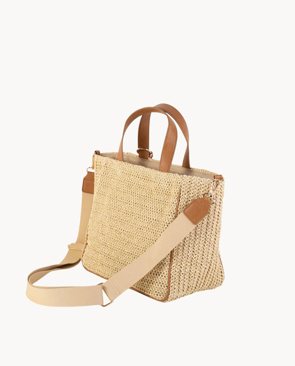 tote-kbas-de-fibra-natural-con-cremallera-color-natural-35x16x25-cm image 2