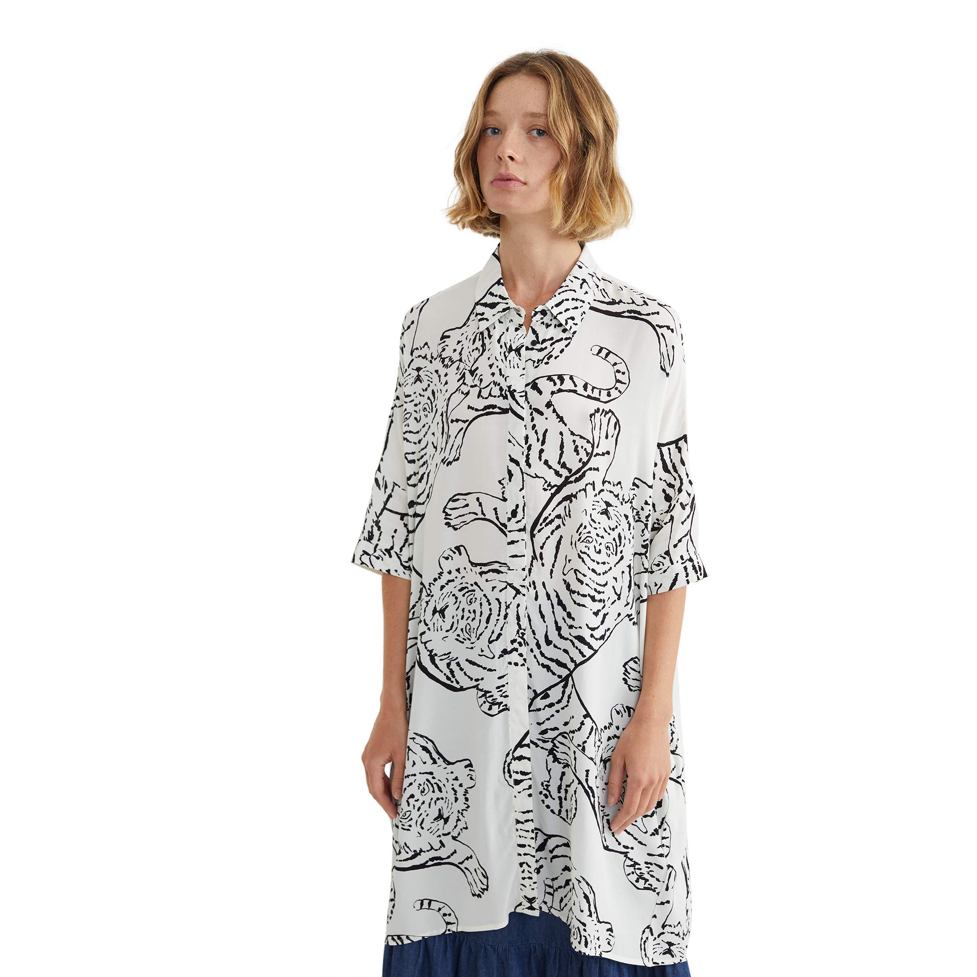 parfois-vestido-camisero-estampado-animal-para-mujer image 6