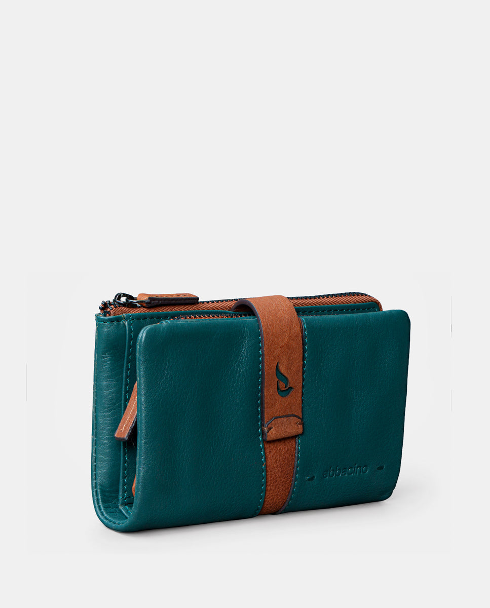 abbacino-cartera-mediana-mujer-piel-azul-bicolor image 4
