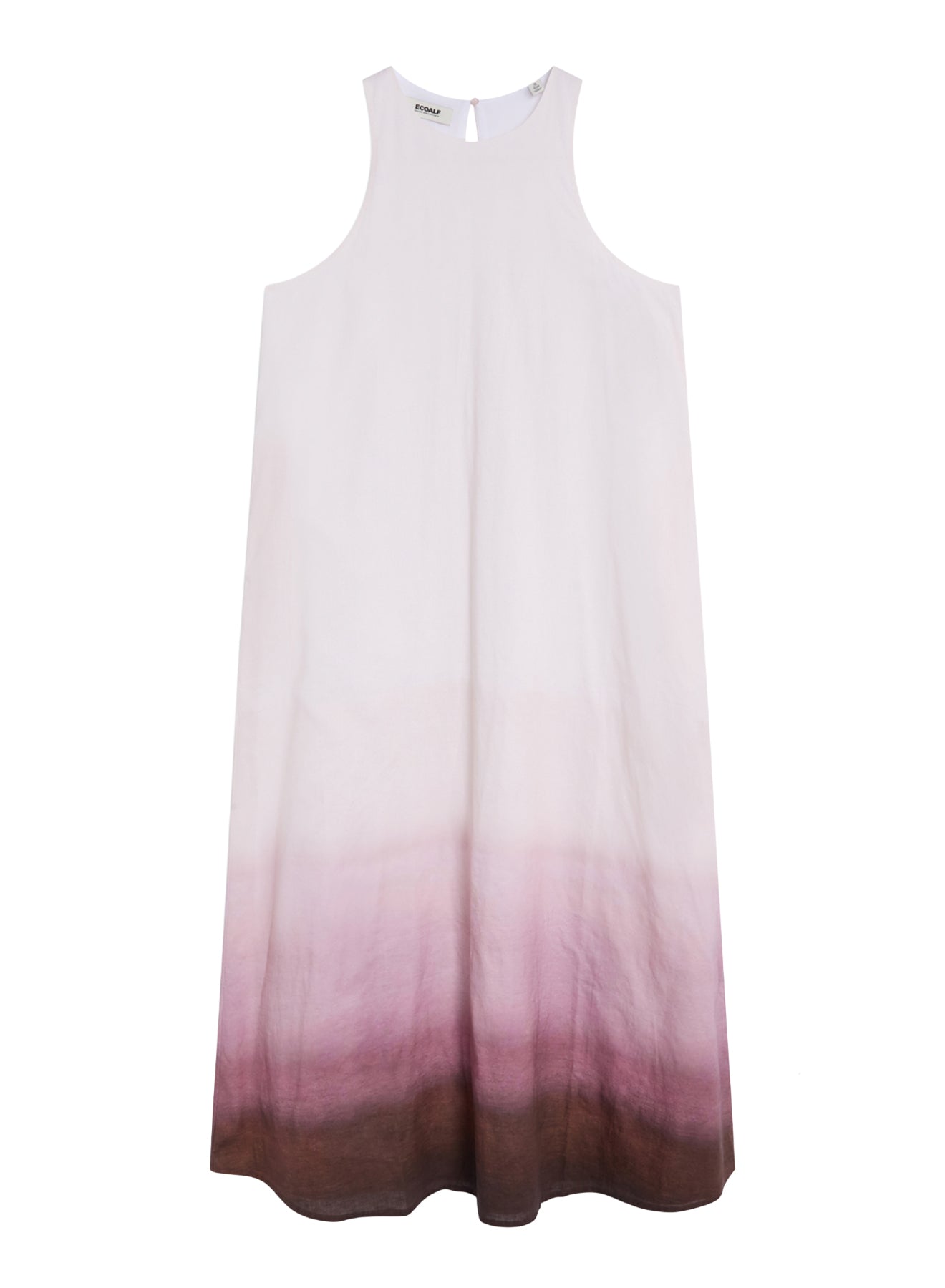ecoalf-vestido-ukara-estampado-rosa-de-mujer-55-lino-fit-relajado-sin-mangas image 6