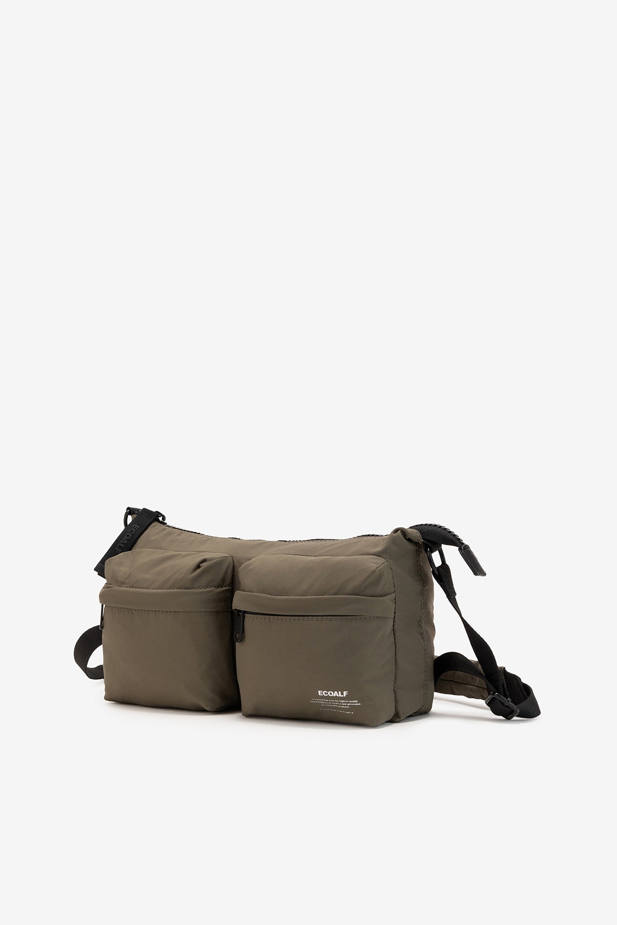 bolso-bandolera-ecoalf-dani-khaki-poliamida-reciclada-ligero-y-acolchado image 7
