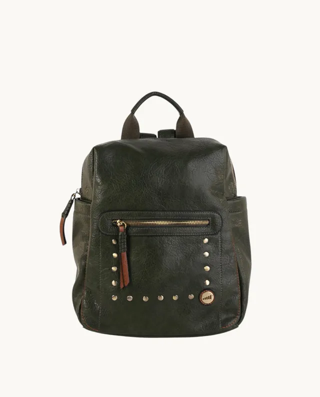 kbas-mochila-urban-corso-de-piel-sint-tica-verde-28x12x33-cm image 1