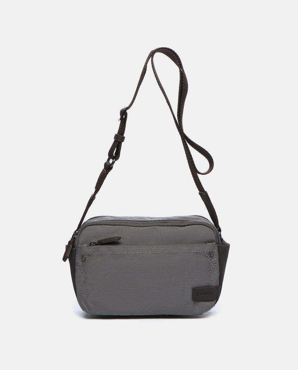 bolso-bandolera-abbacino-gris-de-materiales-reciclados image 1
