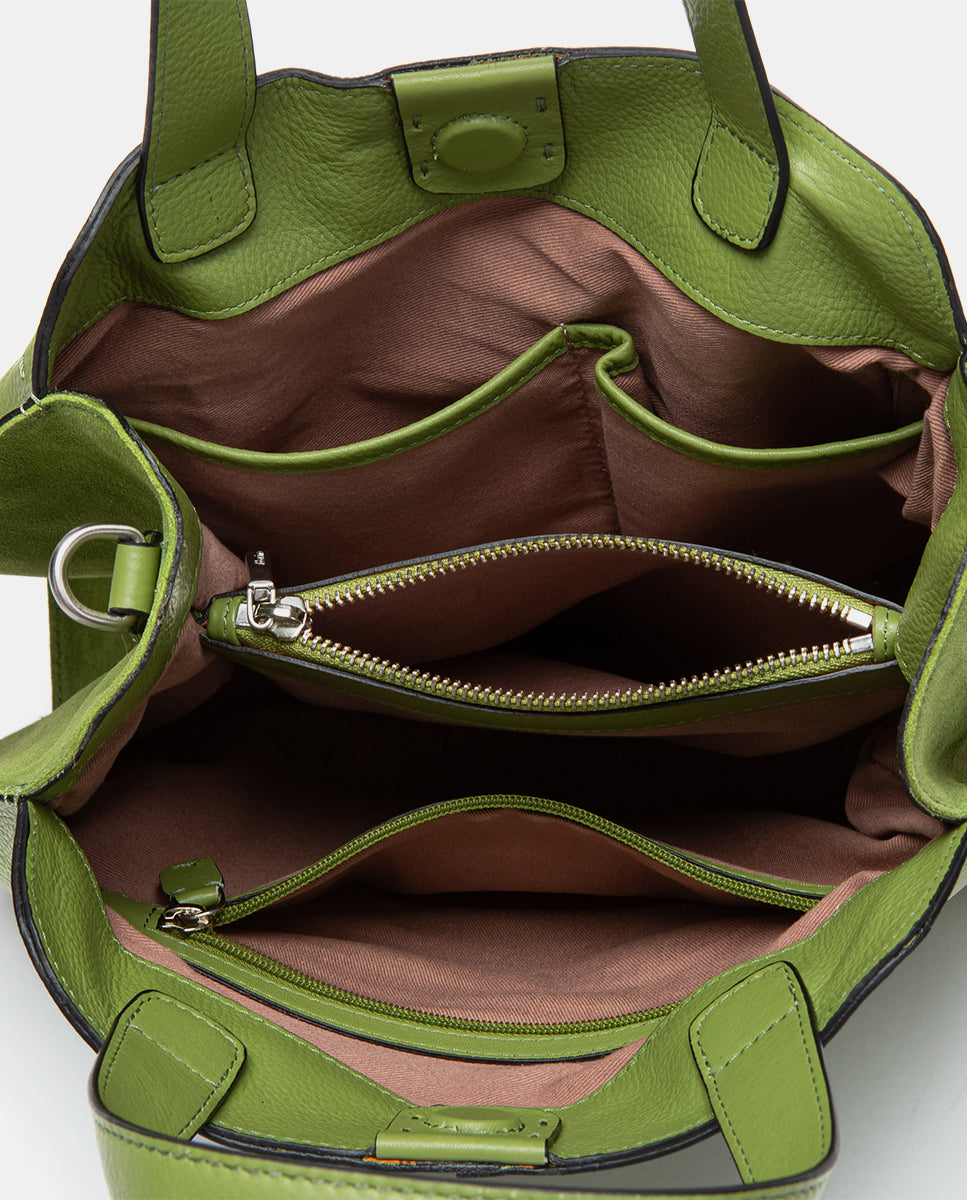 bolso-de-mano-abbacino-en-piel-verde-minimalista image 6