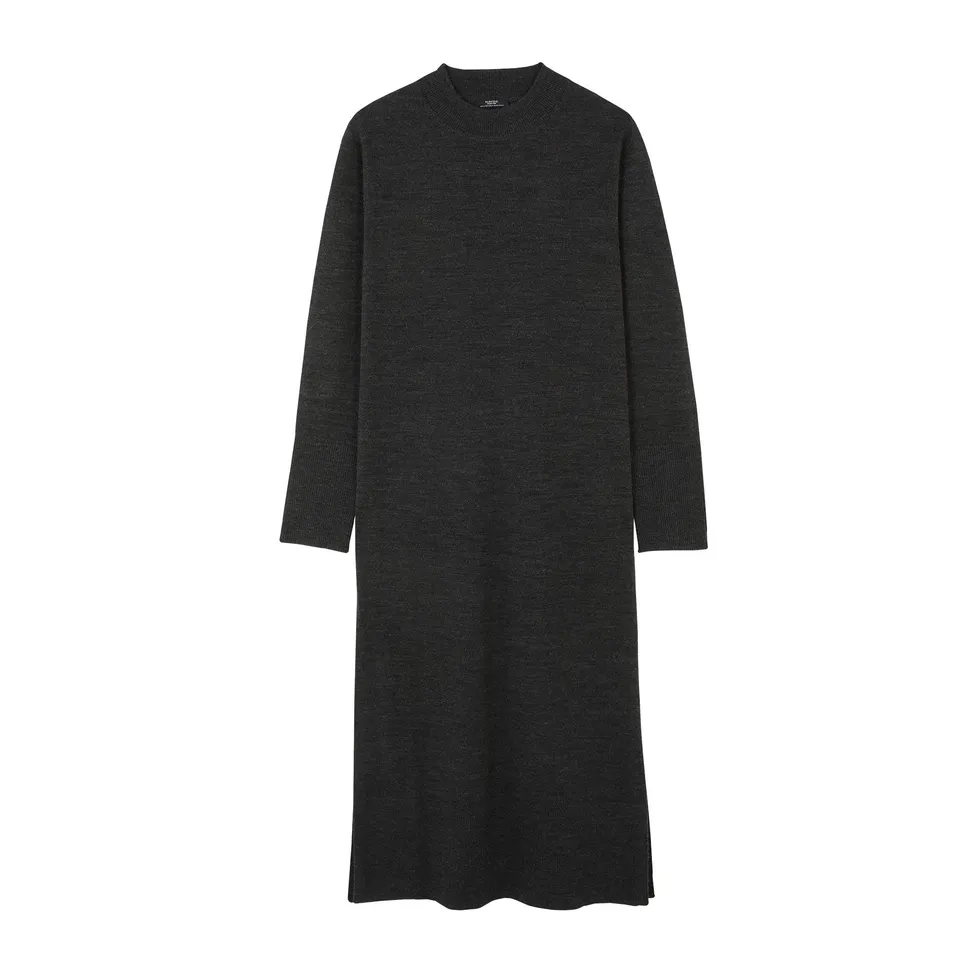 parfois-vestido-de-punto-manga-larga-cuello-redondo-mujer image 1