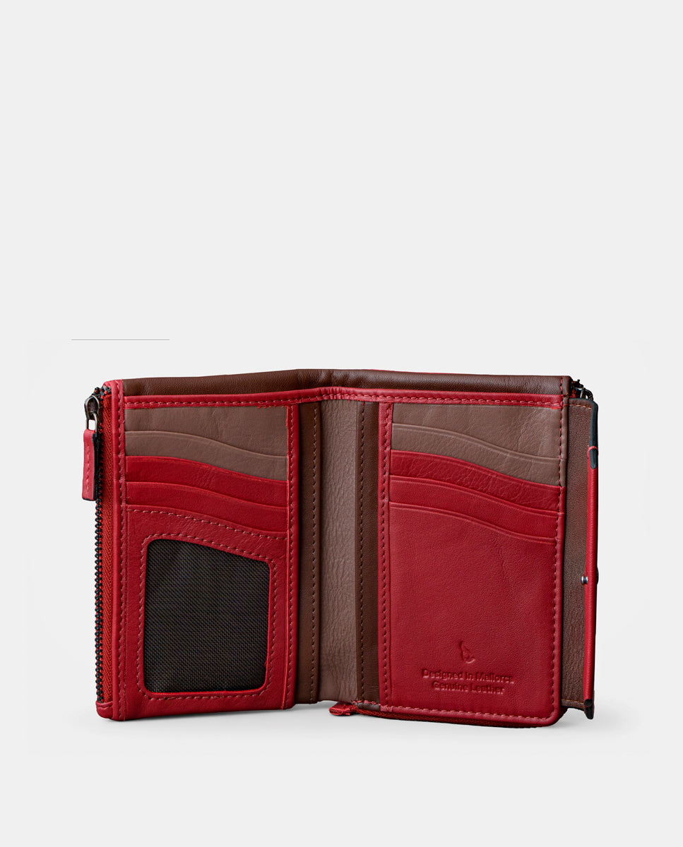 abbacino-cartera-mediana-de-mujer-en-piel-roja-2 image 2