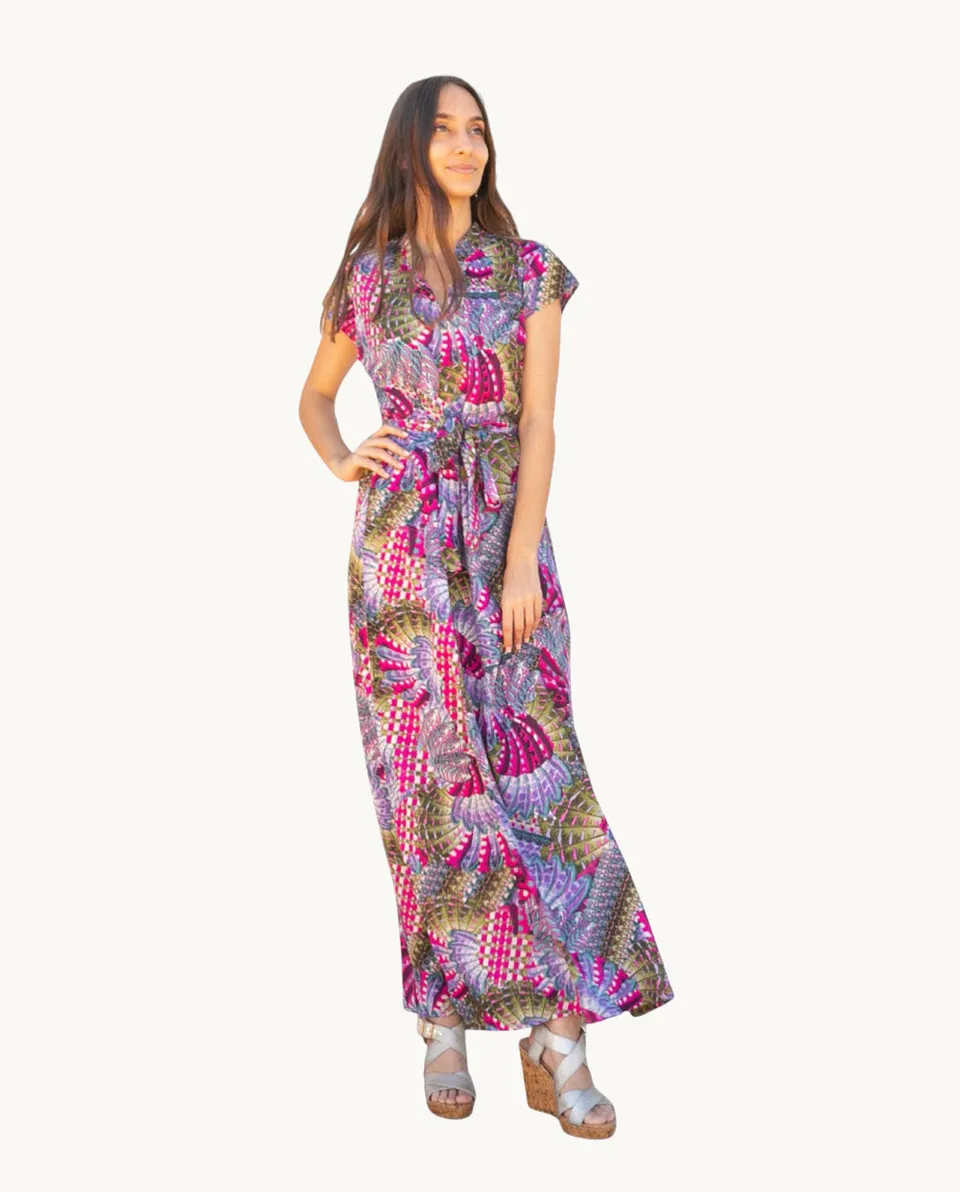 vestido-kbas-largo-de-poly-crep-tejido-fluido-y-ca-da-elegante image 1