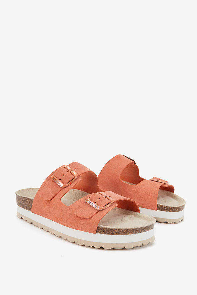 abbacino-sandalia-plataforma-mujer-serraje-naranja image 2