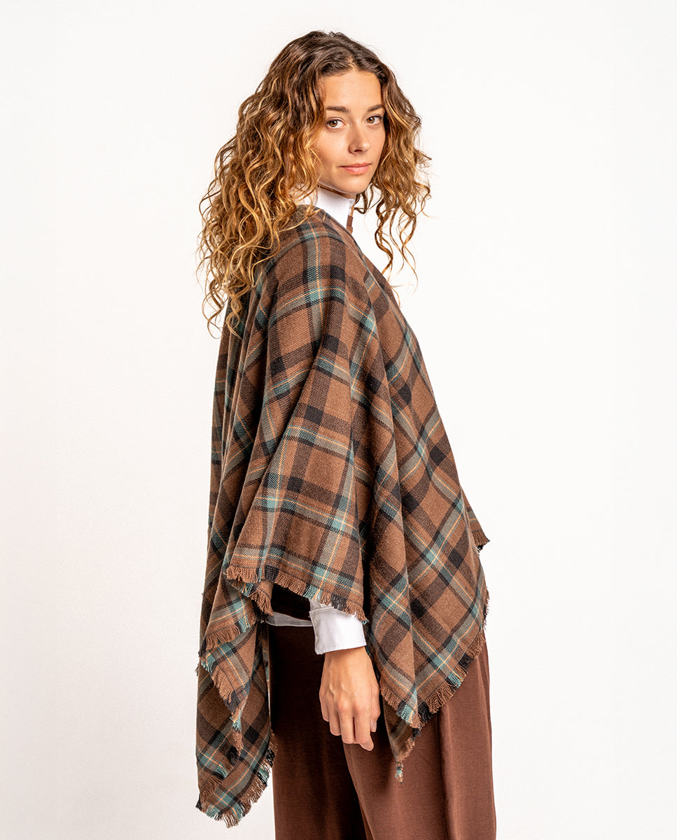 poncho-abbacino-mujer-cuadros-escoceses-marr-n image 2