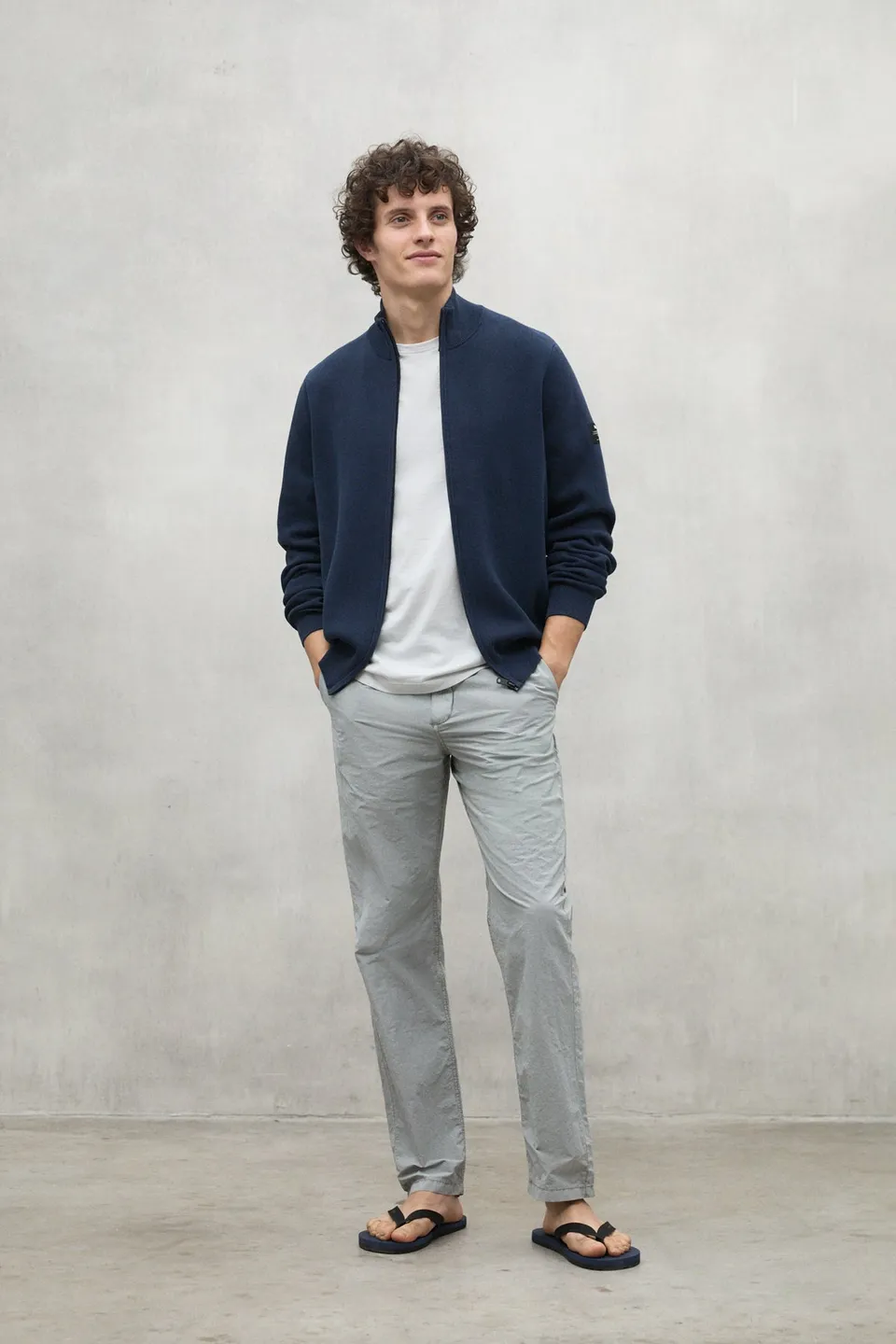 jersey-mandarina-azul-marino-de-ecoalf-para-hombre image 1