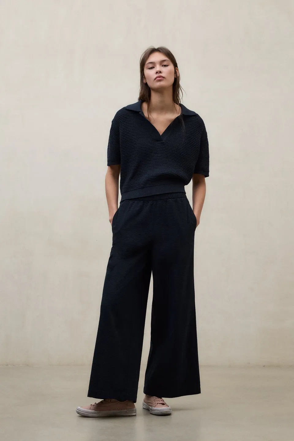 jersey-ecoalf-anna-azul-marino-55-algod-n-org-nico-fit-relajado-mujer image 1
