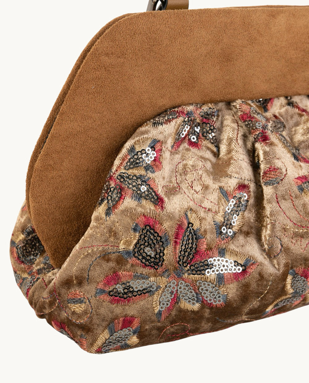 kbas-clutch-de-flores-de-textil-coctel-merito-color-camel image 3