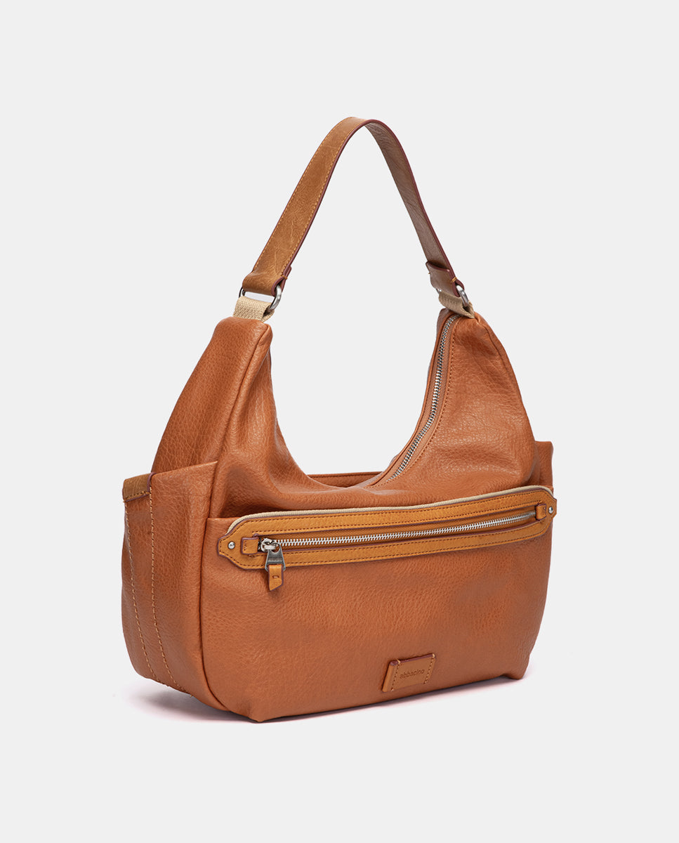 bolso-hobo-de-hombro-abbacino-reciclado-cognac image 2