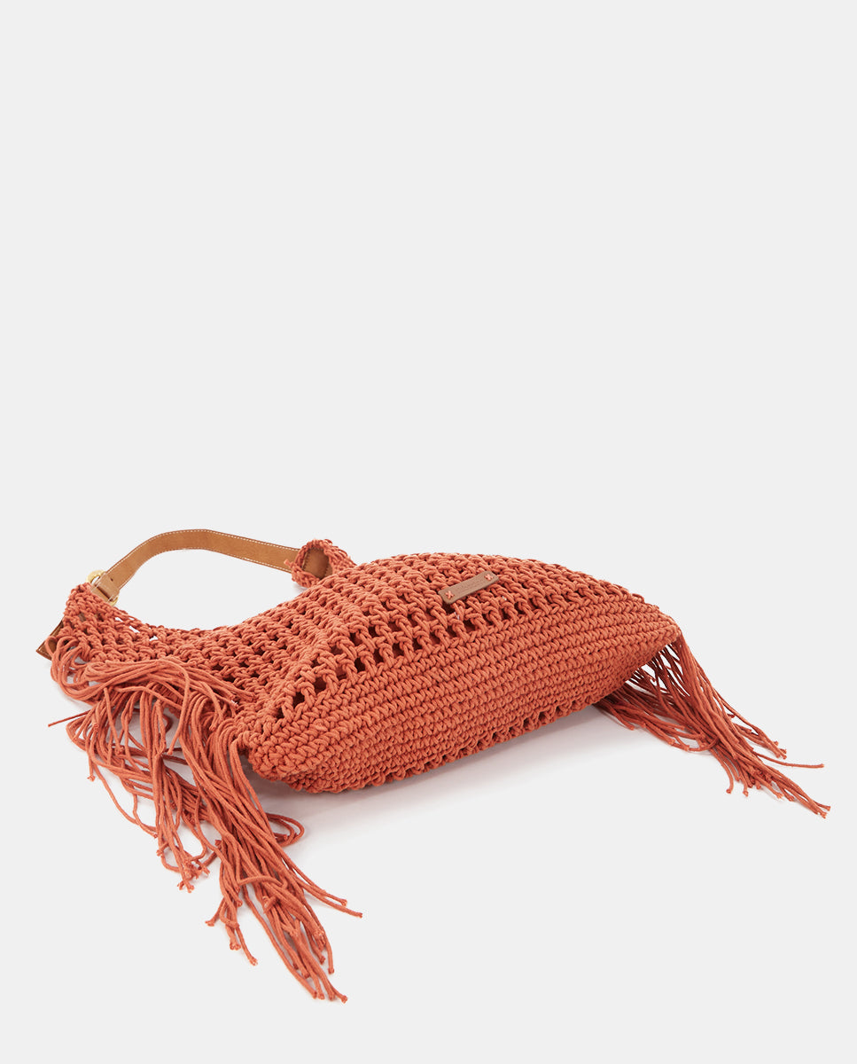 abbacino-bolso-de-hombro-de-macram-naranja image 5