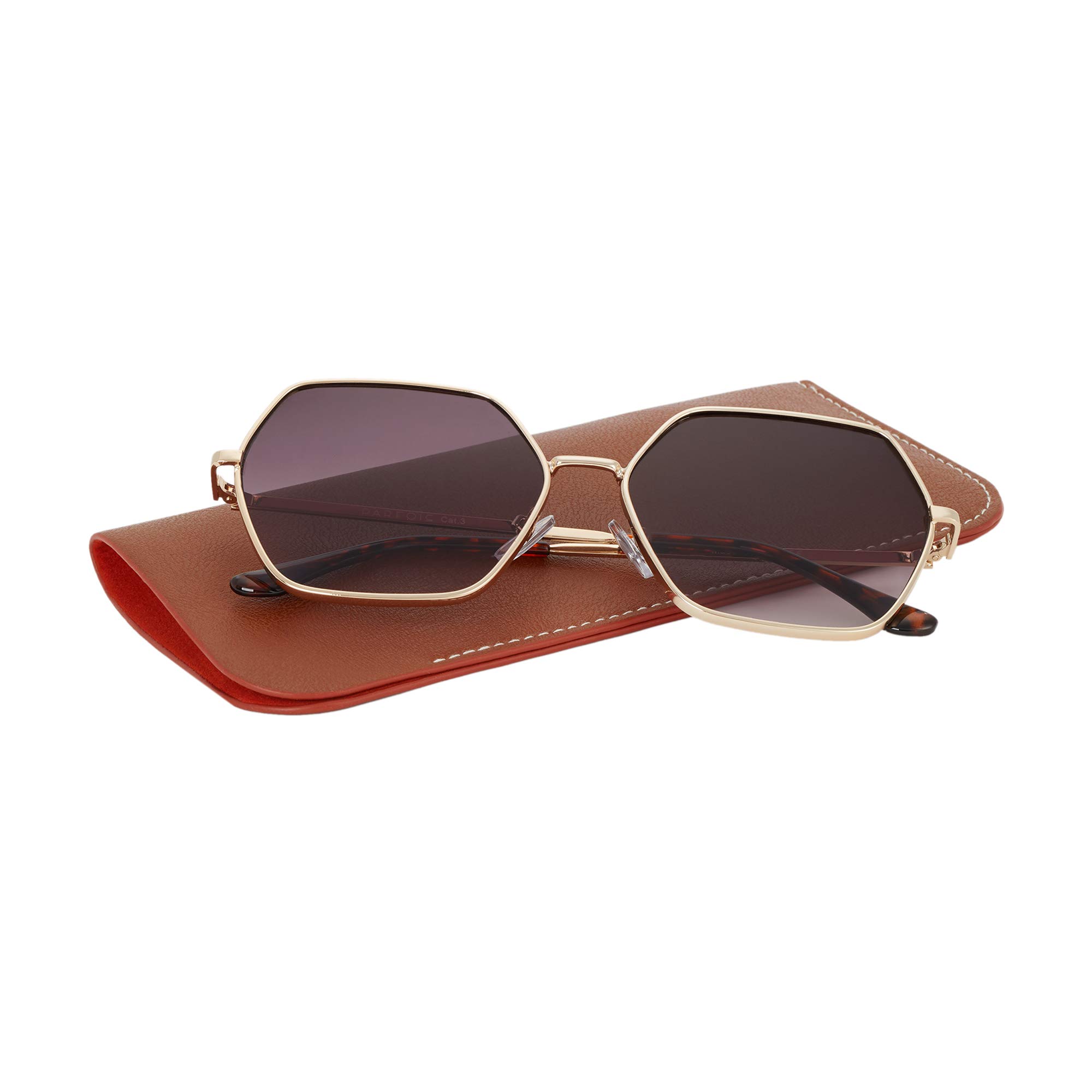parfois-gafas-de-sol-met-licas-hexagonales-mujer-oro-claro image 5