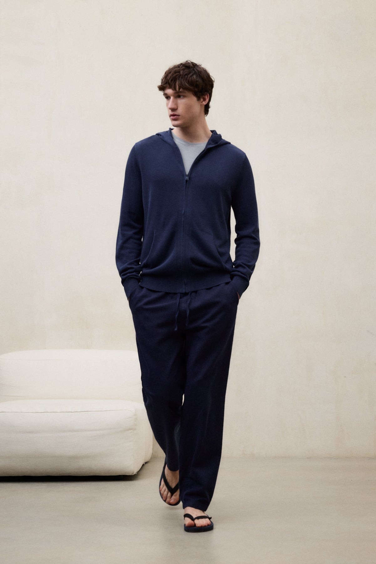 ecoalf-jersey-kirkia-azul-marino-para-hombre-sudadera-con-capucha-y-cremallera-d image 2