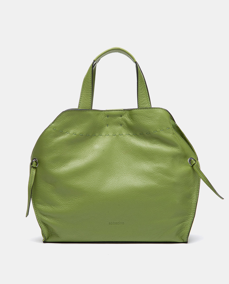 bolso-de-mano-abbacino-en-piel-verde-minimalista image 5