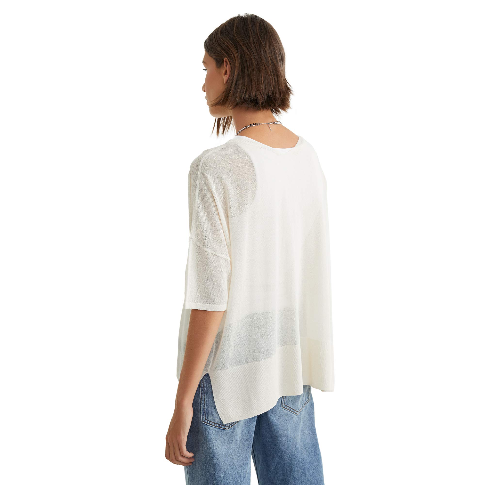 parfois-top-de-punto-escote-pico-mujer image 5