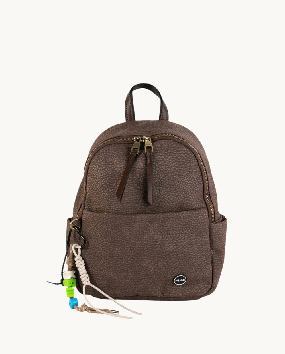 kbas-mochila-de-piel-sint-tica-color-marr-n-29-x-13-x-30-cm-con-cremallera image 1